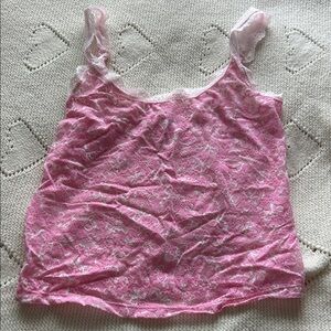 Love Shack Fancy x PINK Victoria's Secret | Pink Lace Trim Camisole Tank